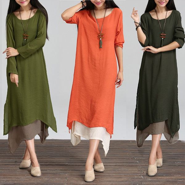 fashion autumn 2017 women dress cotton linen o neck long sleeve casual loose boho long maxi dresses vestidos plus size l-2xl, Black;gray
fashion autumn 2017 women dress cotton linen o neck long sleeve casual loose boho long maxi dresses vestidos plus size l-2xl, Black;gray