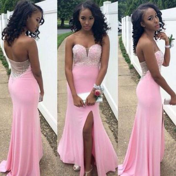 sweetheart mermaid prom dresses long vestidos de formatura off the shoulder beaded side split formal evening party gowns, Black
sweetheart mermaid prom dresses long vestidos de formatura off the shoulder beaded side split formal evening party gowns, Black