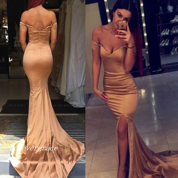 off shoulder long mermaid prom dress side split evening party gown custom made plus size, Black
off shoulder long mermaid prom dress side split evening party gown custom made plus size, Black