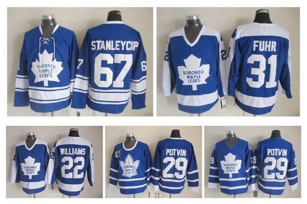 toronto maple leafs hockey jersey 29 felix potvin 31 grant fuhr 67 stanleycup 22 tiger williams ccm authentic stitched jerseys, Black;red
toronto maple leafs hockey jersey 29 felix potvin 31 grant fuhr 67 stanleycup 22 tiger williams ccm authentic stitched jerseys, Black;red