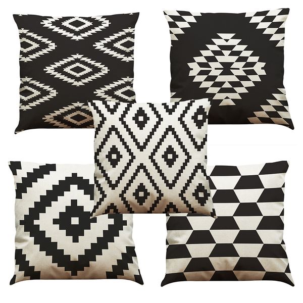 Black and white lattice linen cu hion cover home office ofa quare pillow ca e decorative cu hion cover pillowca e without in ert 18 18
Black and white lattice linen cu hion cover home office ofa quare pillow ca e decorative cu hion cover pillowca e without in ert 18 18