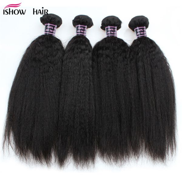 ishow 8a brazilian kinky straight 4 bundles weft 100% virgin human hair extension yaki straight coarse for women all ages jet black 8-28 inc
ishow 8a brazilian kinky straight 4 bundles weft 100% virgin human hair extension yaki straight coarse for women all ages jet black 8-28 inc