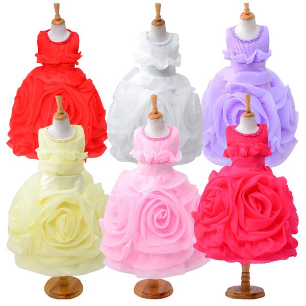 girls dresses summer new sleeveless waist chiffon dress toddler girls 3d flower princess kids party wedding formal dress, Red;yellow
girls dresses summer new sleeveless waist chiffon dress toddler girls 3d flower princess kids party wedding formal dress, Red;yellow