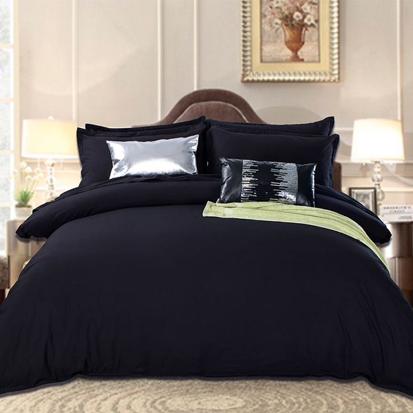 wholesale- black bedding set in king size luxurious silk bed set duvet cover flat bedsheets tencel cozy bedroom textile jogo de cama
wholesale- black bedding set in king size luxurious silk bed set duvet cover flat bedsheets tencel cozy bedroom textile jogo de cama