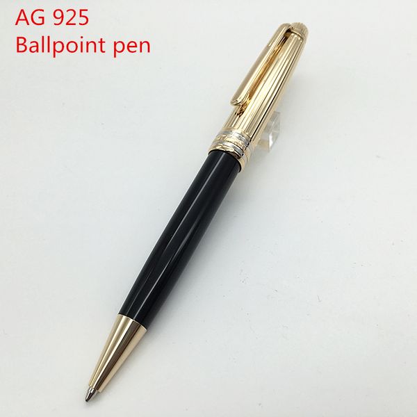 

Top Grade pen classic Golden lines metal Ballpoint/Rollerball pen 925 stationary supplies metal pen free shipping