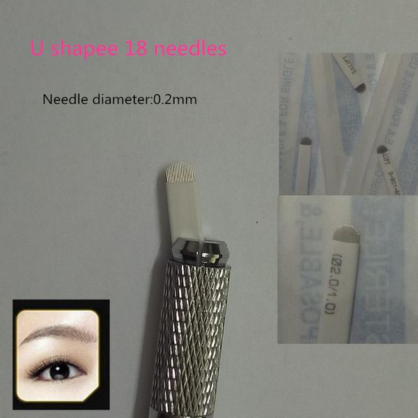 100 pcs white u18 permanent eyebrow makeup manual tattoo bevel blades 18 needles
100 pcs white u18 permanent eyebrow makeup manual tattoo bevel blades 18 needles