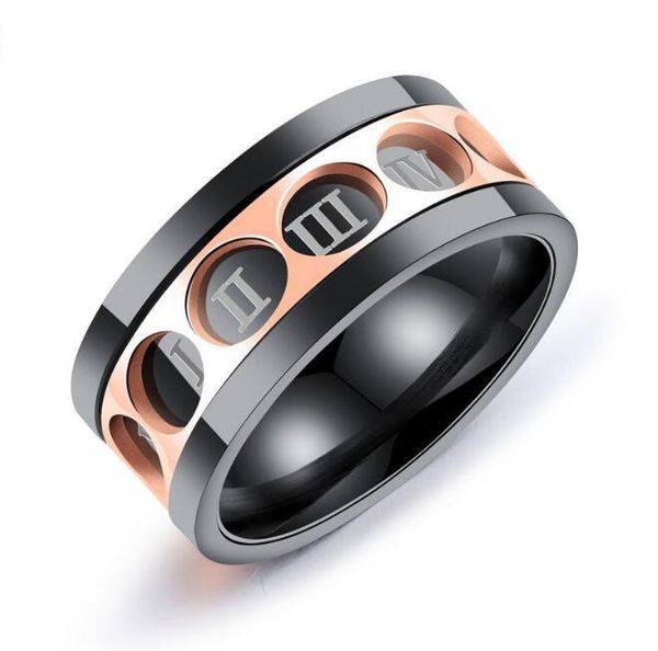 european 9mm wide personality cool unique titnaium steel spins finger jewelry ring black ip fashion 12 roman numbers classical black color, Silver
european 9mm wide personality cool unique titnaium steel spins finger jewelry ring black ip fashion 12 roman numbers classical black color, Silver