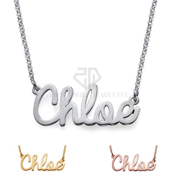 Free Shipping 316L stainless steel high quality Personalize Cursive name necklace Customized Nameplate Necklace with black bag
Free Shipping 316L stainless steel high quality Personalize Cursive name necklace Customized Nameplate Necklace with black bag