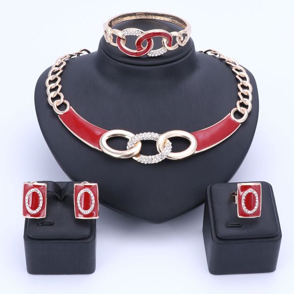 2020 gold plated enamel african costume fashion brand crystal jewelry sets bridal bridesmaid engagement indian gifts, Black
2020 gold plated enamel african costume fashion brand crystal jewelry sets bridal bridesmaid engagement indian gifts, Black