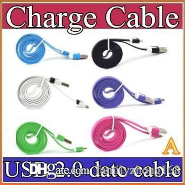 

5000pcs micro usb 2.0 cable sync data charging 1m 2m 3m cord flat woven fabric dual colors for samsung galaxy s3 s4 s5 note4 note 5 htc a-sj