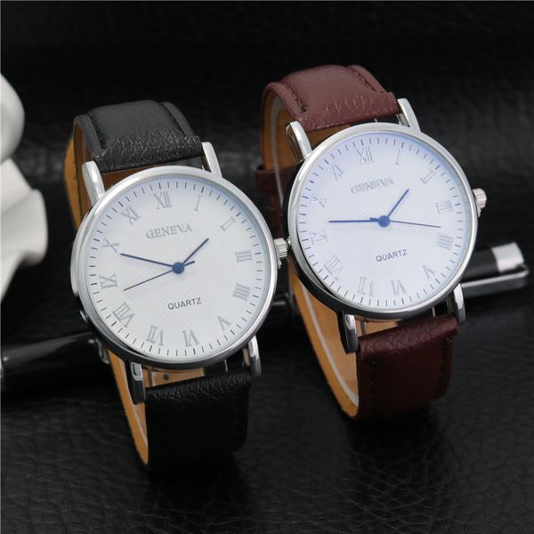 wristwatches fashion dress watches men's and women's watches leather quartz watch blue light personality casual watch relogio w010, Slivery;brown
wristwatches fashion dress watches men's and women's watches leather quartz watch blue light personality casual watch relogio w010, Slivery;brown
