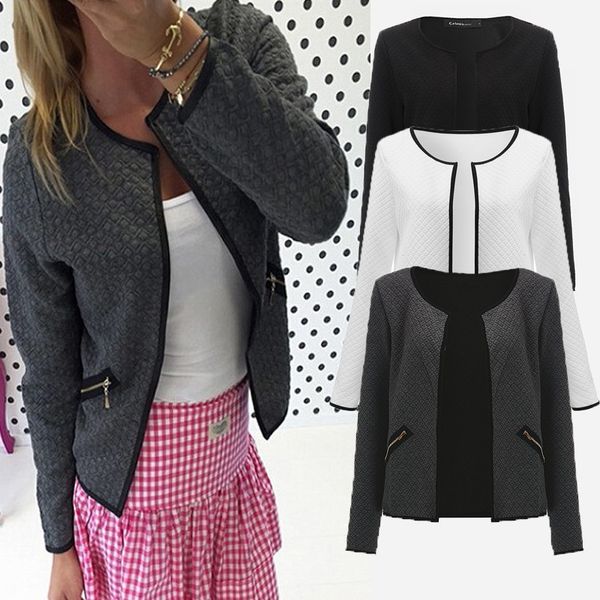 wholesale- celmia fashion women jacket cardigan 2017 spring ladies long sleeve open stitch slim coat plus size casual outwear blusas, Black;brown
wholesale- celmia fashion women jacket cardigan 2017 spring ladies long sleeve open stitch slim coat plus size casual outwear blusas, Black;brown