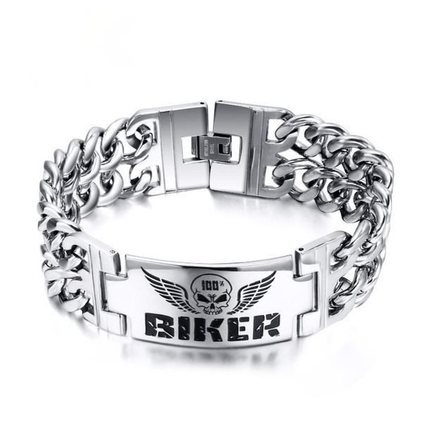 fashion stainless steel bracelets & bangles vintage attractive men jewelry personalized id charm man bracelet, Black
fashion stainless steel bracelets & bangles vintage attractive men jewelry personalized id charm man bracelet, Black