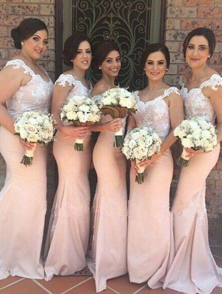 romantic mermaid bridesmaids dresses 2017 new arrival lace sheer cap sleeve sweetheart open back brides maids dress bridal gowns, White;pink
romantic mermaid bridesmaids dresses 2017 new arrival lace sheer cap sleeve sweetheart open back brides maids dress bridal gowns, White;pink