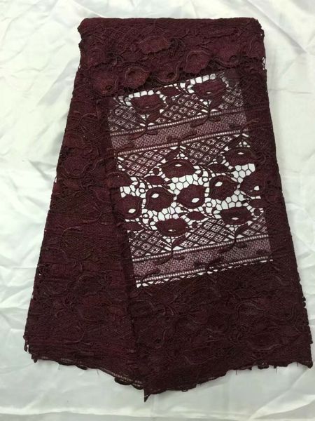 5 yards/pc coffee color water soluble african lace fabric embroidery french guipure lace for dress qw28-3
5 yards/pc coffee color water soluble african lace fabric embroidery french guipure lace for dress qw28-3