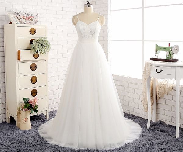 simple elegant a-line wedding dresses sweetheart neckline backless bridal gowns vestido de novia para playa, White
simple elegant a-line wedding dresses sweetheart neckline backless bridal gowns vestido de novia para playa, White