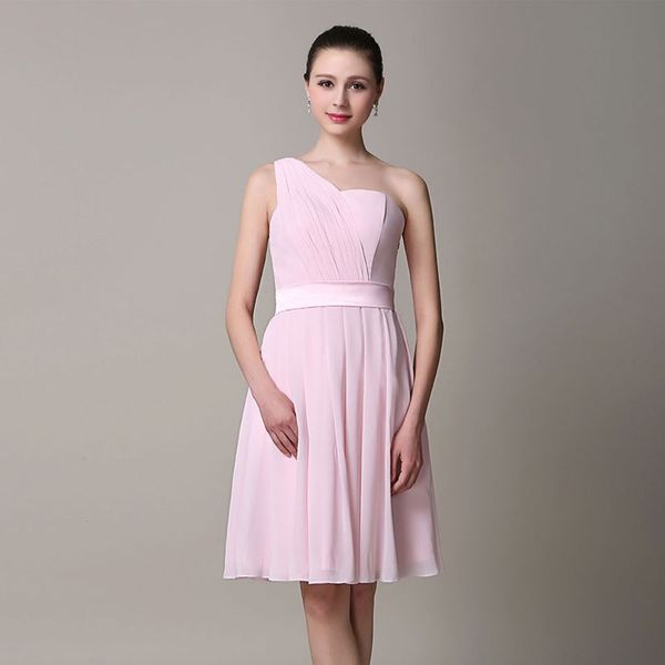 pleated chiffon short junior bridesmaid dresses pink 2018 one shoulder bridesmaid dress knee length party dress for wedding, Blue;red
pleated chiffon short junior bridesmaid dresses pink 2018 one shoulder bridesmaid dress knee length party dress for wedding, Blue;red