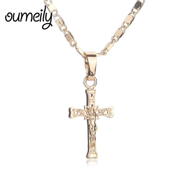wholesale-oumeily trendy gold plated jesus necklace for women jewelry men party cross pendant long beads statement wedding accessories, Silver
wholesale-oumeily trendy gold plated jesus necklace for women jewelry men party cross pendant long beads statement wedding accessories, Silver