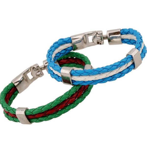 pu braided bracelet color leather jewelry fb395 mix order 20 pieces a lot slap & snap bracelets, Silver
pu braided bracelet color leather jewelry fb395 mix order 20 pieces a lot slap & snap bracelets, Silver