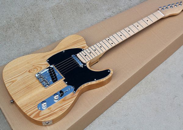 Factory Wholesale ASH Wood Electric Guitar with String-Thru-Body,Black Pickguard, Maple Fretboard,Offer Customized
Factory Wholesale ASH Wood Electric Guitar with String-Thru-Body,Black Pickguard, Maple Fretboard,Offer Customized