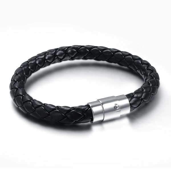 stainless steel bangle men leather cord bracelet&bangle black color leather bracelet for men wristband rope jewelry, Golden;silver 
stainless steel bangle men leather cord bracelet&bangle black color leather bracelet for men wristband rope jewelry, Golden;silver