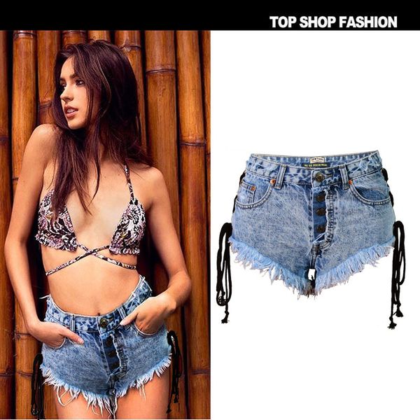 vintage women's short jeans high waist bandage shorts pants for girl summer jeans street style casual distressed denim shorts, Blue
vintage women's short jeans high waist bandage shorts pants for girl summer jeans street style casual distressed denim shorts, Blue