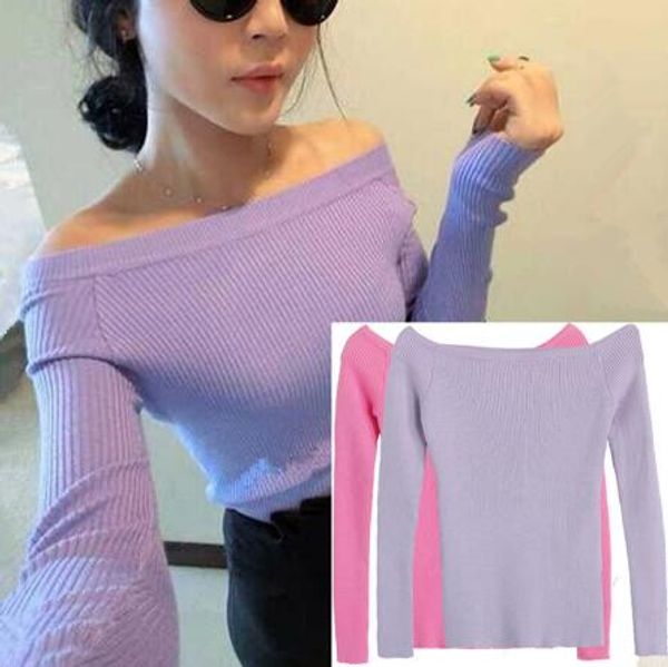 wholesale-autumn and winter women basic pullover sweaters female slit neckline strapless sweater thickening sweater thread slim, White;black
wholesale-autumn and winter women basic pullover sweaters female slit neckline strapless sweater thickening sweater thread slim, White;black