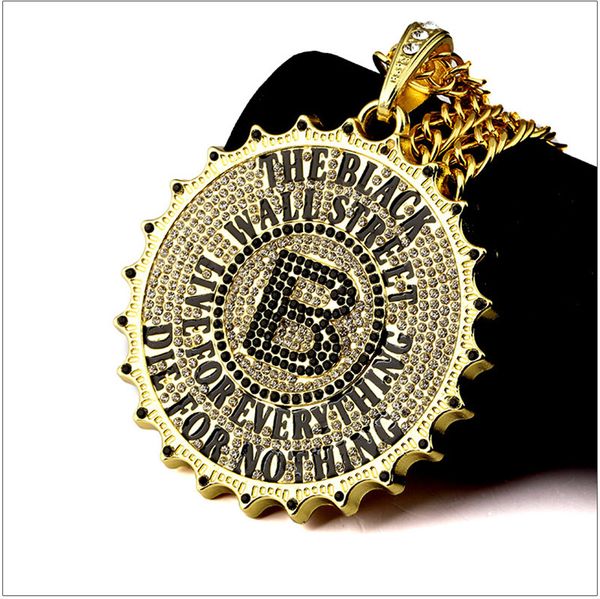 18k Gold Plated Circular Fully CZ Crystal The Black Pendant Necklace Cuban Chain Men's Hip Hop Fashion Jewelry
18k Gold Plated Circular Fully CZ Crystal The Black Pendant Necklace Cuban Chain Men's Hip Hop Fashion Jewelry