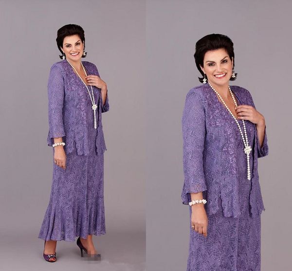 lavender lace vintage tea-length plus size mother of the bride dresses with long sleeve jacket 2018 mother formal occasion gowns, Black;red
lavender lace vintage tea-length plus size mother of the bride dresses with long sleeve jacket 2018 mother formal occasion gowns, Black;red