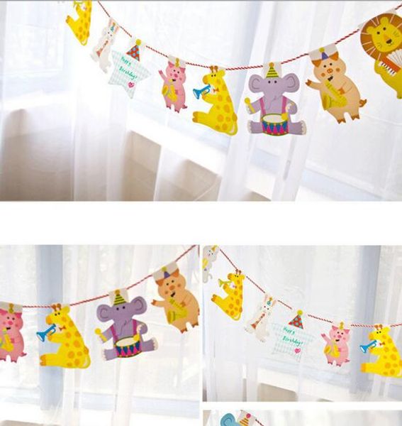 new arrive 15pcs/pack 2m happy family baby shower cartoon animal garland striped paper flags banner decor birthday party supplies for kids
new arrive 15pcs/pack 2m happy family baby shower cartoon animal garland striped paper flags banner decor birthday party supplies for kids
