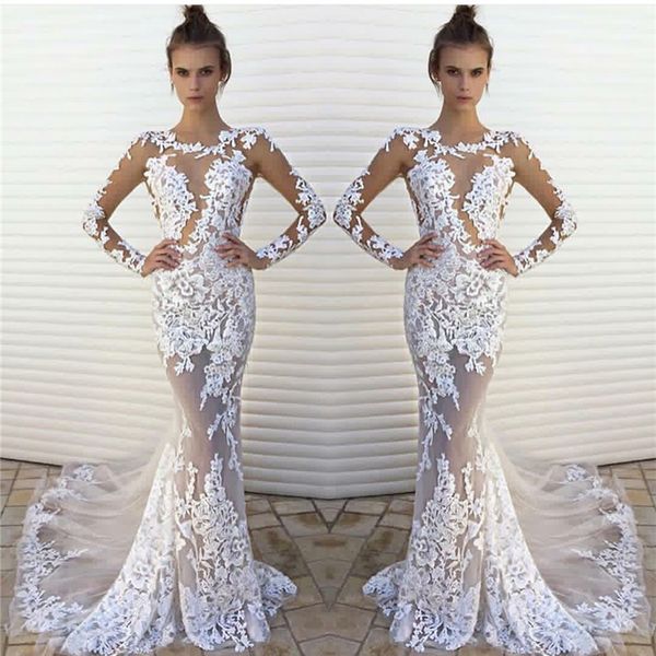 сексуальная sheer vestido де noiva кружева аппликация с длинными рукавами органза русалка свадебные платья 2017 кружева brial платья дешевые, White
сексуальная sheer vestido де noiva кружева аппликация с длинными рукавами органза русалка свадебные платья 2017 кружева brial платья дешевые, White