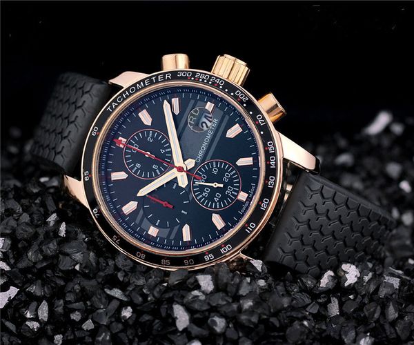 sport style man quartz satch luxury watch chronograph watch rubber band stainless steel wristwatches 530, Slivery;brown
sport style man quartz satch luxury watch chronograph watch rubber band stainless steel wristwatches 530, Slivery;brown