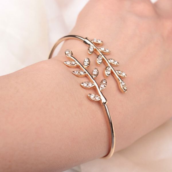 leaf bracelets women opening adjustable cuff bangle gold silver rose gold colors alloy bangle fashion jewelry, Black
leaf bracelets women opening adjustable cuff bangle gold silver rose gold colors alloy bangle fashion jewelry, Black