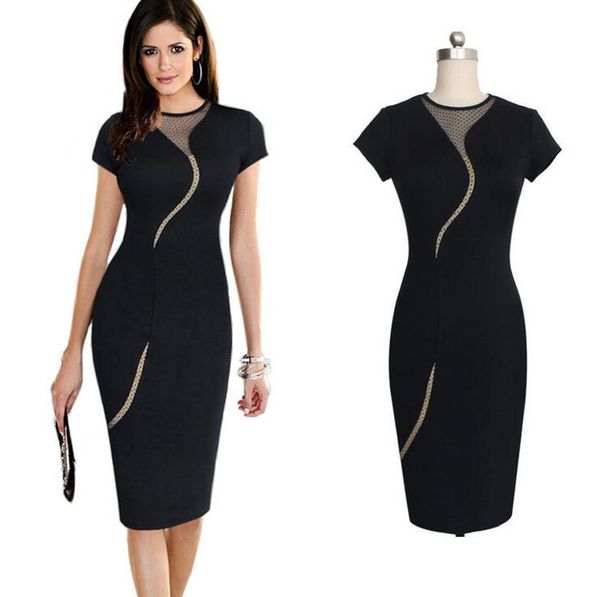 nice gift temperament fashion work dresses pencil skirt round neck net yarn splicing waist wrapped hip dress lx023, White;black
nice gift temperament fashion work dresses pencil skirt round neck net yarn splicing waist wrapped hip dress lx023, White;black