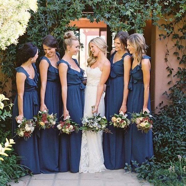 navy blue a line chiffon maid of honor gowns 2020 straps v neck cap sleeve long bridesmaid dresses floor length wedding gowns, White;pink
navy blue a line chiffon maid of honor gowns 2020 straps v neck cap sleeve long bridesmaid dresses floor length wedding gowns, White;pink