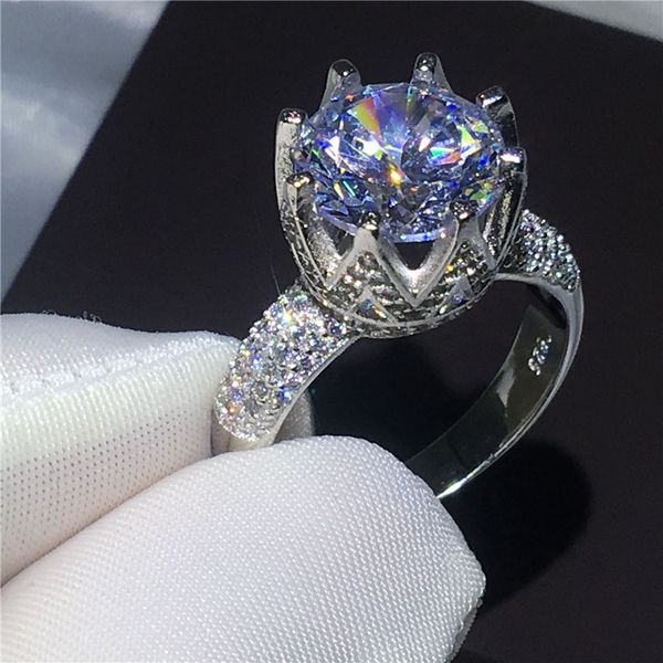 fashion crown ring 925 sterling silver engagement wedding band rings for women 5ct clear 5a zircon crystal bijoux, Slivery;golden
fashion crown ring 925 sterling silver engagement wedding band rings for women 5ct clear 5a zircon crystal bijoux, Slivery;golden