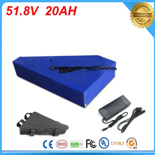 super power triangle type 51.8v 1000w electric bike battery with bag and charger for 52v 20ah lithium ion battery with charger ,bms and bag
super power triangle type 51.8v 1000w electric bike battery with bag and charger for 52v 20ah lithium ion battery with charger ,bms and bag