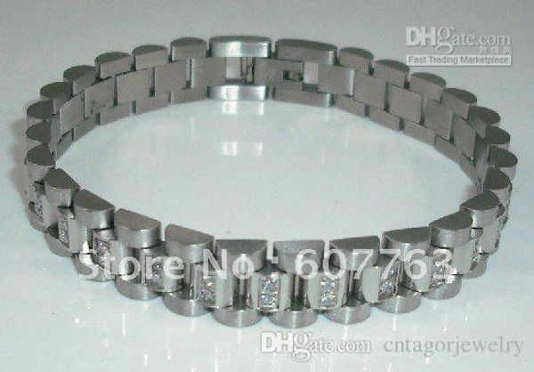 Watch Band Style 316L Stainless Steel Luxury Wristband Link Women's Lady Bracelet with 54 Setting CZ Stones
Watch Band Style 316L Stainless Steel Luxury Wristband Link Women's Lady Bracelet with 54 Setting CZ Stones