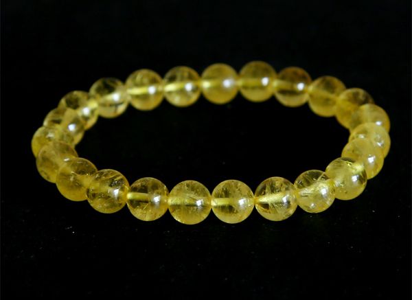 clear bracelet yellow datolite genuine danburite finished stretch beaded bracelet round beads 8mm 03009, Black
clear bracelet yellow datolite genuine danburite finished stretch beaded bracelet round beads 8mm 03009, Black