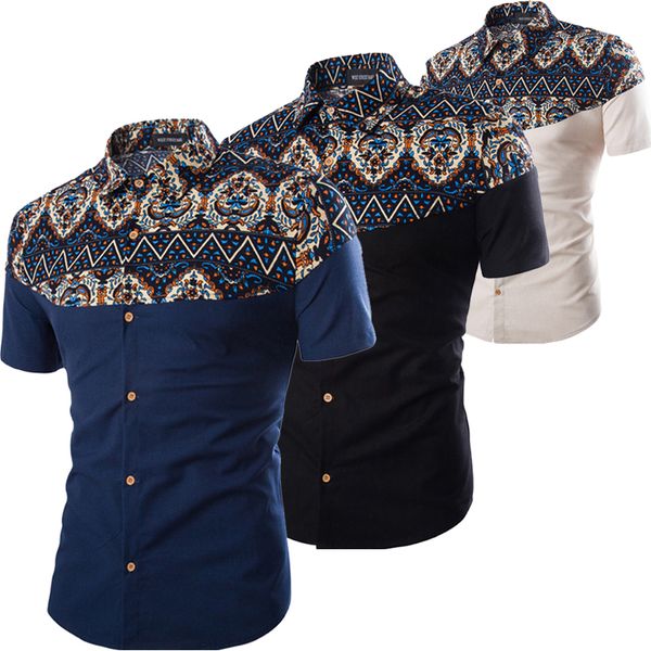 wholesale- 2017 summer fashion cotton linen shirts men short sleeve african floral printed shirt for men beige black n, White;black
wholesale- 2017 summer fashion cotton linen shirts men short sleeve african floral printed shirt for men beige black n, White;black