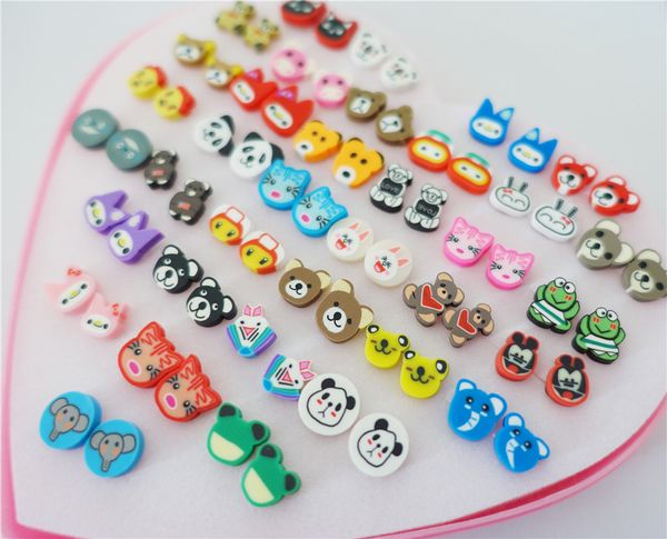 36pairs/lot Mix Colors Assorted Animals Clay Stud Earrings For Girls Kids Female Friendly Jewelry Wholesale
36pairs/lot Mix Colors Assorted Animals Clay Stud Earrings For Girls Kids Female Friendly Jewelry Wholesale