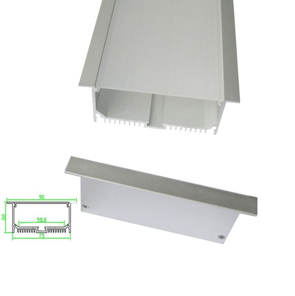 10 x 1m sets/lot surface mounting aluminum profile for led light and square channel with flange for ceiling or wall lamps
10 x 1m sets/lot surface mounting aluminum profile for led light and square channel with flange for ceiling or wall lamps