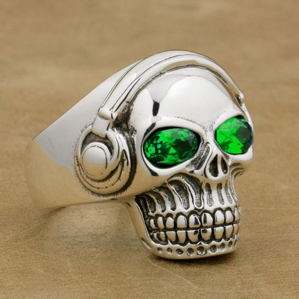 linsion green cz eyes 925 sterling silver dj skull ring studio music headphone mens biker rock punk style 8y811 us size 7 to 15, Golden;silver
linsion green cz eyes 925 sterling silver dj skull ring studio music headphone mens biker rock punk style 8y811 us size 7 to 15, Golden;silver
