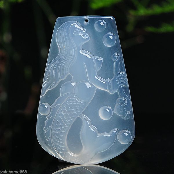 chinese 100% natural agate jade chalcedony mermaid jade pendant necklace, Silver
chinese 100% natural agate jade chalcedony mermaid jade pendant necklace, Silver