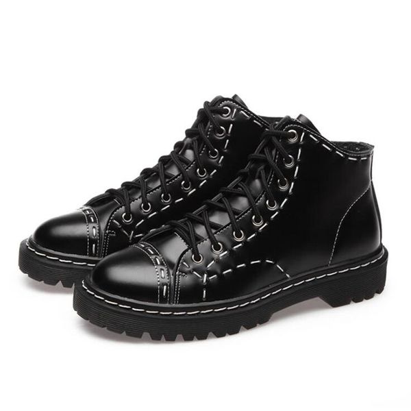 woman fashion genuine leather motorcycle ankle boots female lace up low heel platform comfortable spring autumn shoes, Black
woman fashion genuine leather motorcycle ankle boots female lace up low heel platform comfortable spring autumn shoes, Black