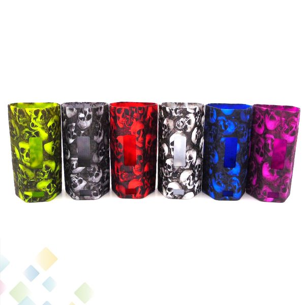 

Colorful Skull Battlestar 200W Silicone Case Skull Head Silicon Cases Rubber Sleeve Protective Cover Skin For Battlestar 200 Watt DHL Free