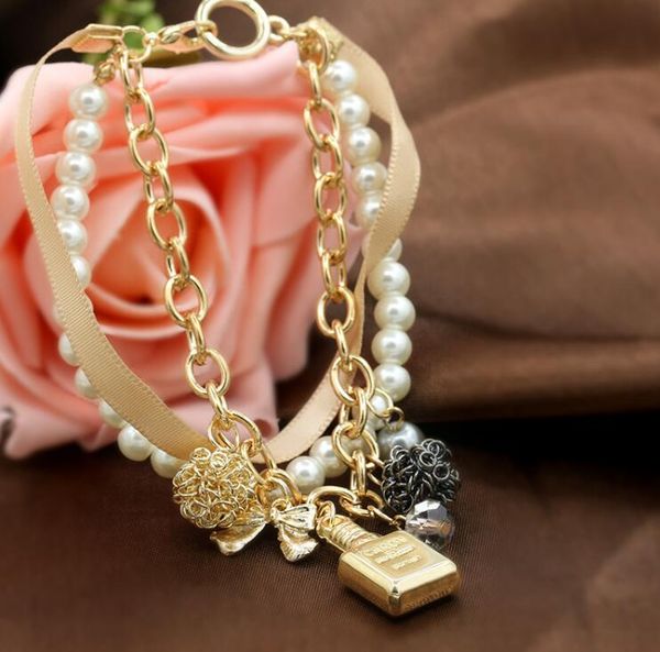 3pcs/lot perfume bottle decoration bracelets pearls beaded charm bracelets size fashion women's bracelets 2017 charms jewelry, Golden;silver
3pcs/lot perfume bottle decoration bracelets pearls beaded charm bracelets size fashion women's bracelets 2017 charms jewelry, Golden;silver