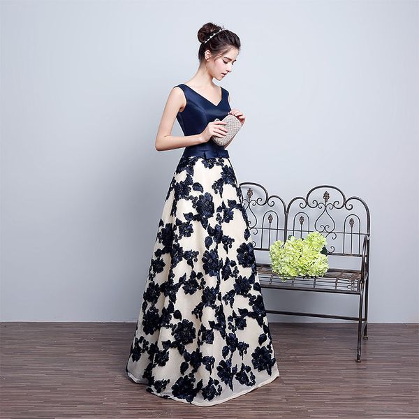 new fashion flower pattern casual women dresses elegant long party ballroom dresses special occasion dresses evening party gowns, White;black
new fashion flower pattern casual women dresses elegant long party ballroom dresses special occasion dresses evening party gowns, White;black