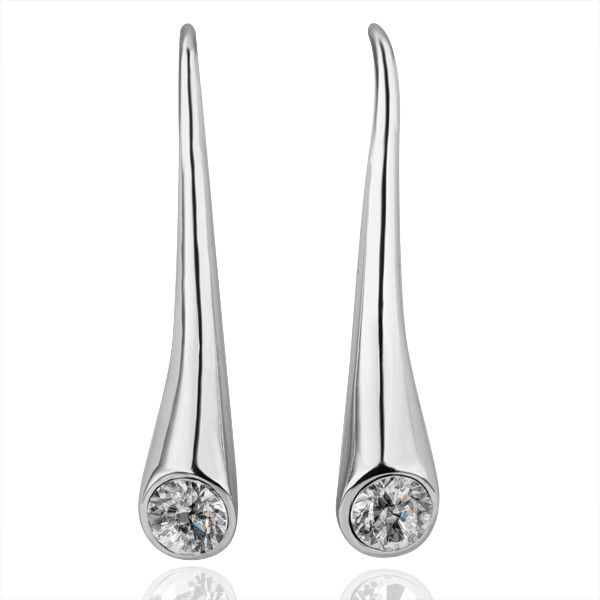 

Classcial 18K Rose Gold/Platinum Plated Dangle Drop Earrings Genuine Austrian Crystal Fashion Costume Women Earring Jewelry