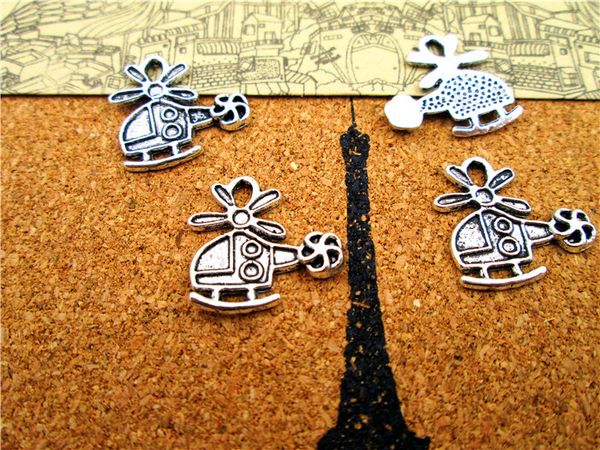 90pcs--helicopter charms, antique tibetan silver tone helicopter charm pendants 17x17mm, Bronze;silver
90pcs--helicopter charms, antique tibetan silver tone helicopter charm pendants 17x17mm, Bronze;silver